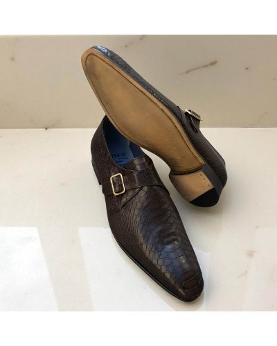 Chaussure à boucle Center 51 12250 Tony cuir façon python marron
