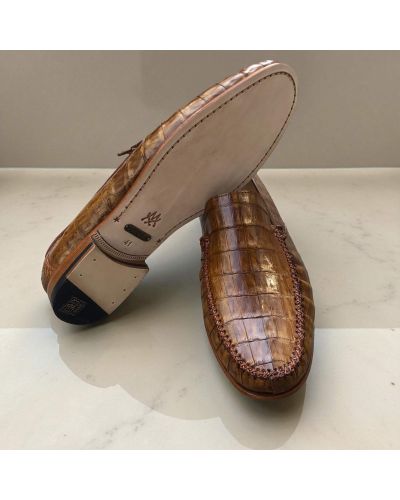 Moccasin Mezlan 7452 genuine camel crocodile Moccasin Mezlan 7452 genuine camel crocodile