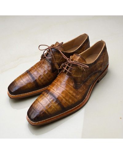 Derby shoe Mezlan 50032 genuine camel crocodile Derby shoe Mezlan 50032 genuine camel crocodile