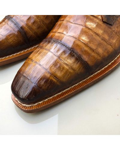 Derby shoe Mezlan 50032 genuine camel crocodile Derby shoe Mezlan 50032 genuine camel crocodile