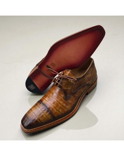 Derby shoe Mezlan 50032 genuine camel crocodile Derby shoe Mezlan 50032 genuine camel crocodile