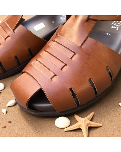 Sandals Zeus 27041 brown leather Sandals Zeus 27041 brown leather