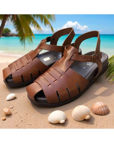 Sandals Zeus 27041 brown leather Sandals Zeus 27041 brown leather