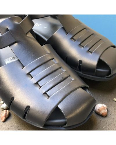 Sandals Zeus 27041 black leather Sandals Zeus 27041 black leather