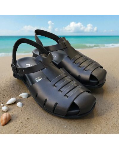 Sandals Zeus 27041 black leather Sandals Zeus 27041 black leather