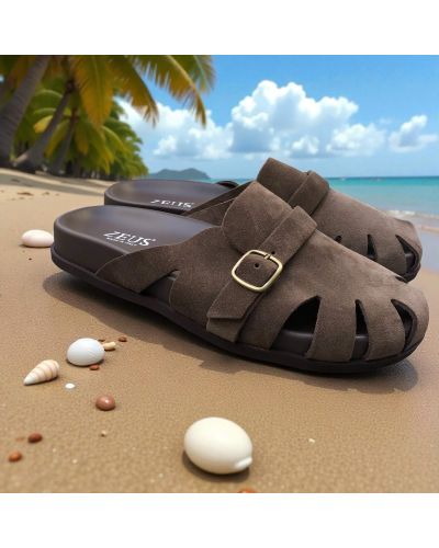 Sandals Zeus 27046 grey suede Sandals Zeus 27046 grey suede