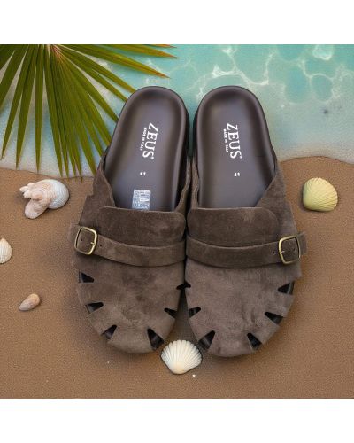 Sandals Zeus 27046 grey suede Sandals Zeus 27046 grey suede