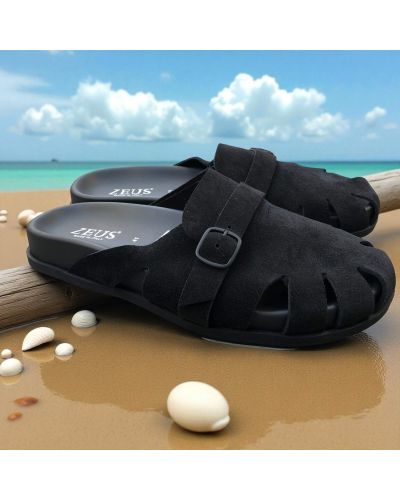 SandaleZeus 27046 daim noir SandaleZeus 27046 daim noir