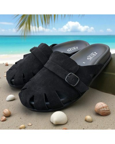 Sandals Zeus 27046 black suede Sandals Zeus 27046 black suede