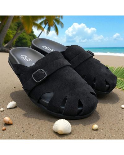 Sandals Zeus 27046 black suede Sandals Zeus 27046 black suede