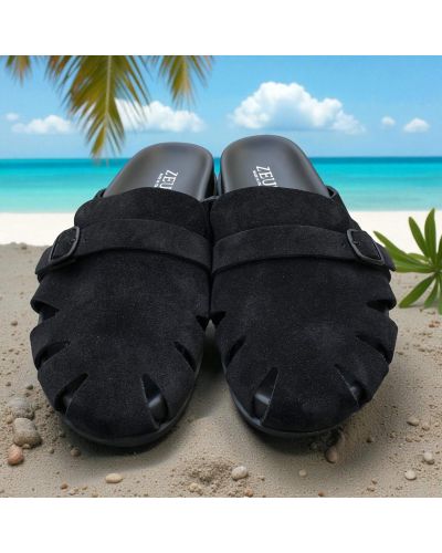 Sandals Zeus 27046 black suede Sandals Zeus 27046 black suede