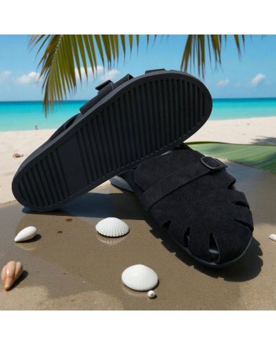 Sandals Zeus 27046 black suede Sandals Zeus 27046 black suede