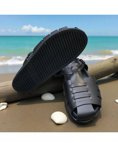 Sandals Zeus 27041 black leather Sandals Zeus 27041 black leather