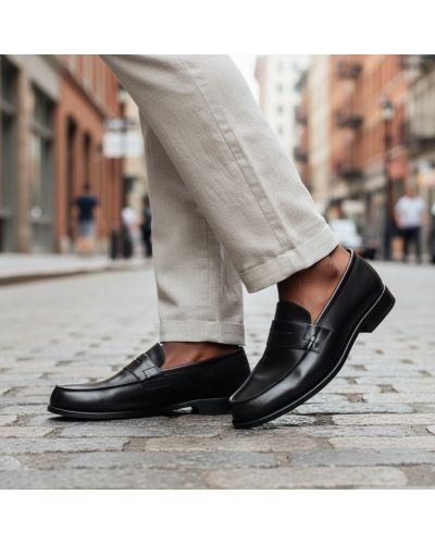 Moccasin John Mendson 2906 Dan black leather