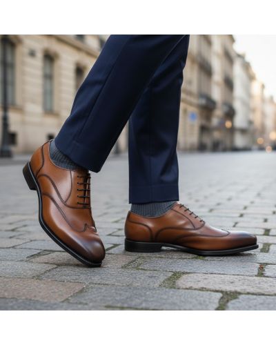 Richelieu à bout flèche Berwick 4771 cuir marron