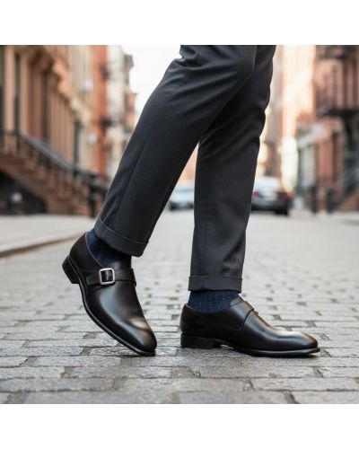 Chaussure à boucle Berwick 3520 cuir noir