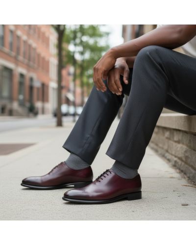 Richelieu one cut Berwick 3582 cuir bordeaux