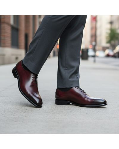 Richelieu one cut Berwick 3582 cuir bordeaux