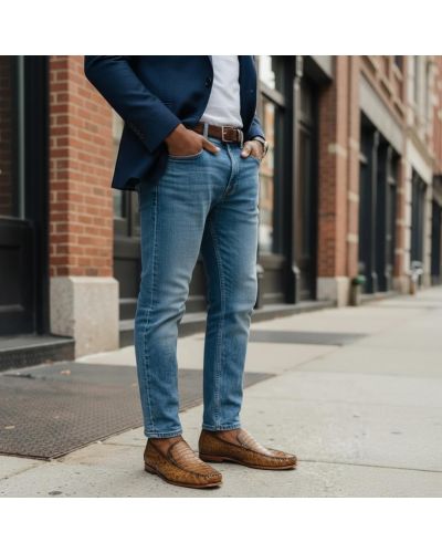 Mocassin Mezlan 7452 véritable crocodile camel