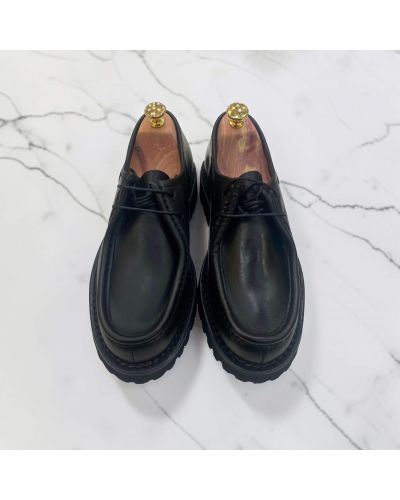 Derby shoe with commando rubber sole John Mendson 14964 black leather