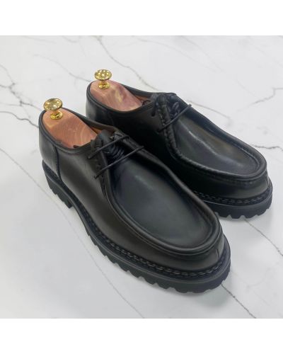 Derby shoe with commando rubber sole John Mendson 14964 black leather