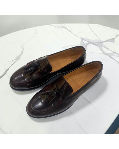 Loafer with fringe and tassels John Mendson 14726 burgundy polido leather