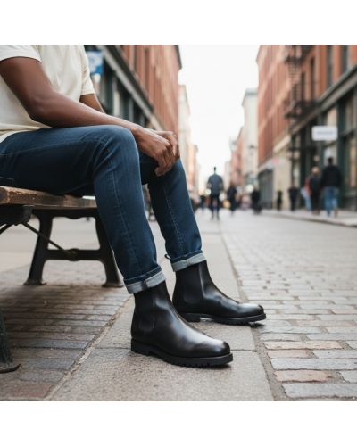 Chelsea gaiter Boot John Mendson 15099 black leather