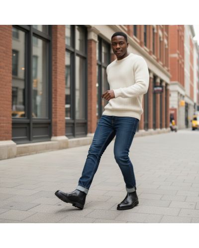 Chelsea gaiter Boot John Mendson 15099 black leather