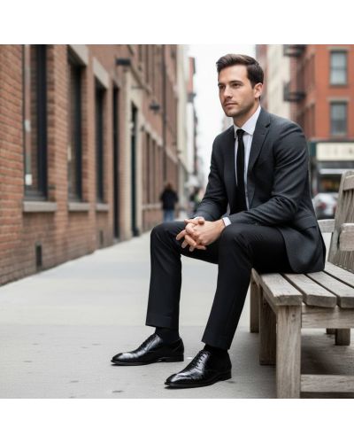 Richelieu Mezlan 4338 véritable crocodile noir