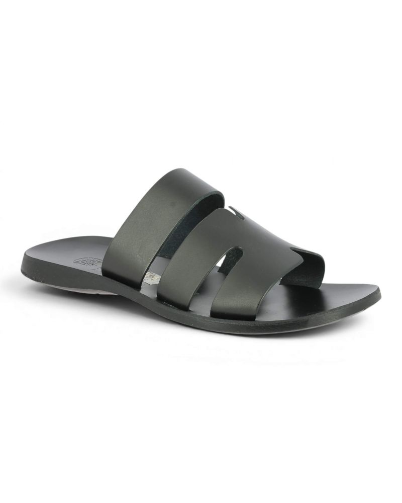 Sandale  Zeus 22207 cuir noir