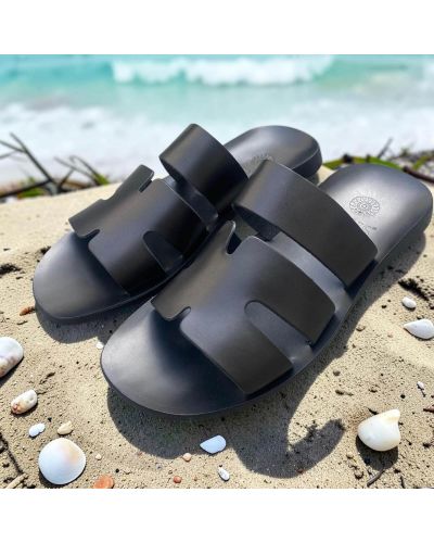 Sandale  Zeus 22207 cuir noir