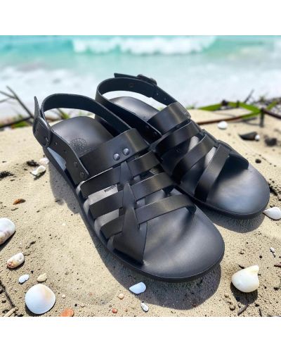 Sandals Zeus 1145 black leather