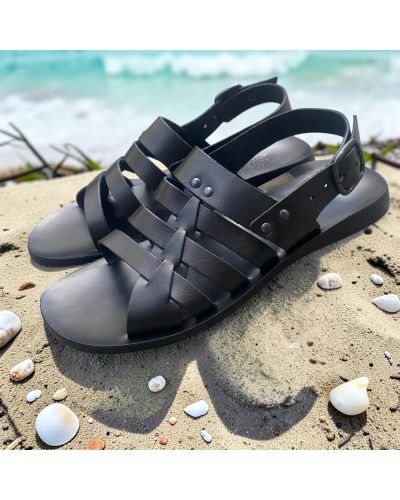 Sandals Zeus 1145 black leather
