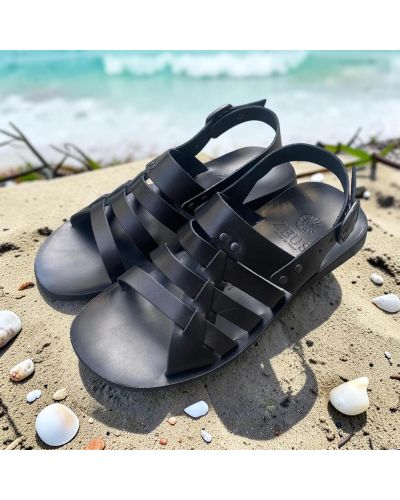 Sandals Zeus 1145 black leather