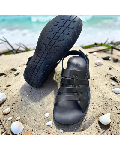 Sandals Zeus 1145 black leather