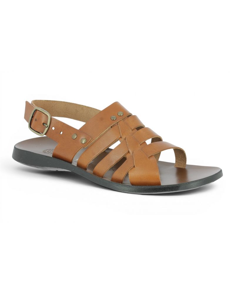 Sandals Zeus 1145 brown leather