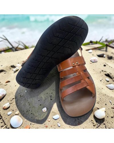 SandaleZeus 1145 cuir marron