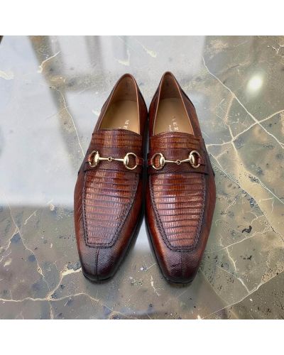 Loafer Mezlan 50289 genuine brown lizard