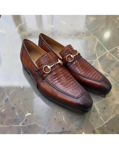 Loafer Mezlan 50289 genuine brown lizard