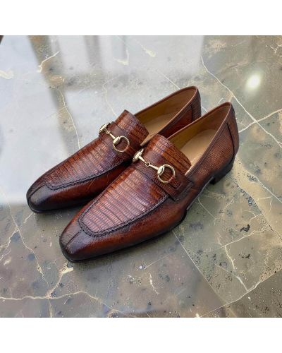 Loafer Mezlan 50289 genuine brown lizard