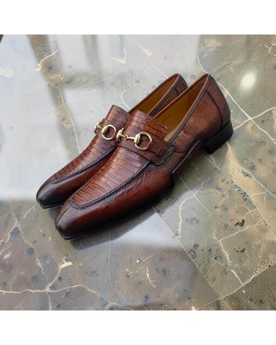 Loafer Mezlan 50289 genuine brown lizard