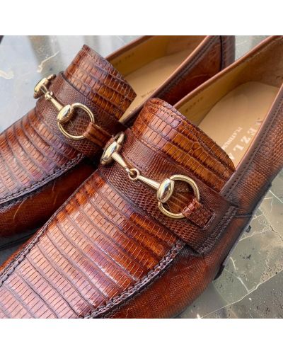 Loafer Mezlan 50289 genuine brown lizard