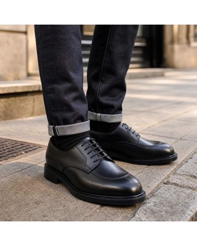 Derby shoe John Mendson 4220 Bart black leather