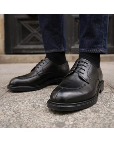 Derby shoe John Mendson 4220 Bart black leather