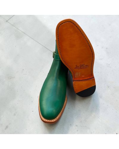 Bottine John Mendson 6191 à lanière cuir vert