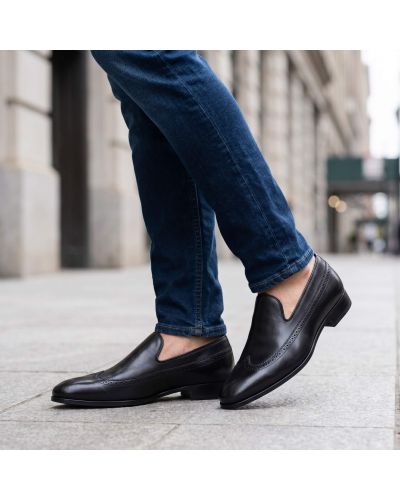 Mocassin Center 51 12596 Enzo cuir noir