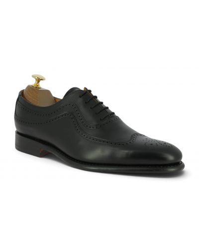 Full Brogue Wingtip Oxford Shoes John Mendson 8608 black leather
