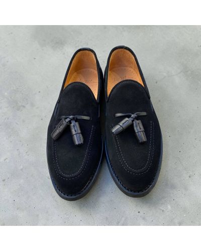 Tassel Loafer John Mendson 14305 black suede