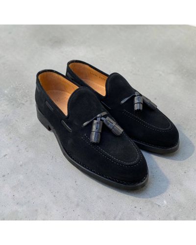 Tassel Loafer John Mendson 14305 black suede