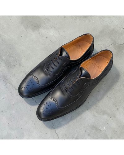 Richelieu Full Brogue wingtip John Mendson 8608 cuir noir